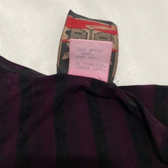 Outback Adventures Black Purple  Sleeveless Top  Size Medium USA - Picture 11 of 11